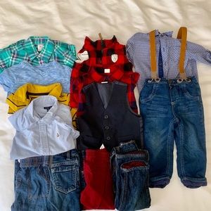 BIG Bundle Fall Toddler Boy Clothing (15 pieces)